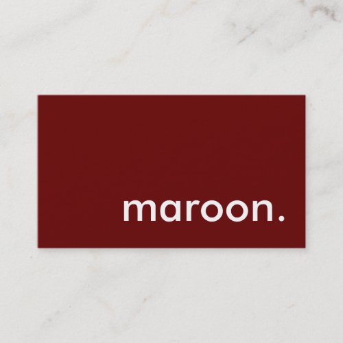 maroon. business card template