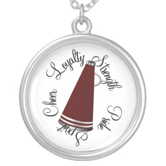Maroon Cheerleader's Megaphone Necklace