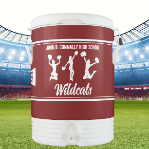 Maroon Cheerleading Squad Custom High School Beverage Cooler