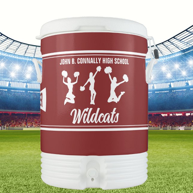 Maroon Cheerleading Squad Custom High School Beverage Cooler (Creator Uploaded)