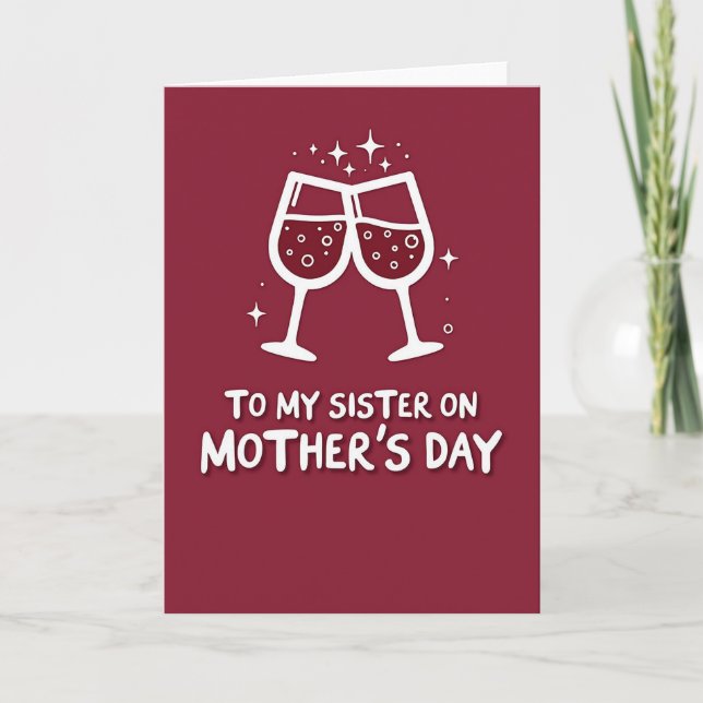Maroon Cheers Mothers Day Card (Front)