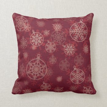 Maroon Christmas Throw Pillow by Rasazzle at Zazzle