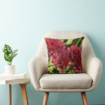 Maroon Chrysanthemums Throw Pillow