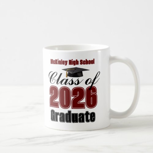 Maroon Class of 2026 Graduation Keepsake