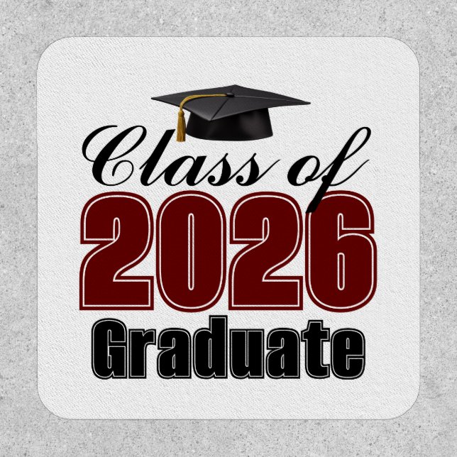 Maroon Class of 2026 Graduation Patch (Front)