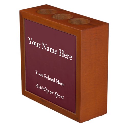 Maroon College or High School Student Desk Organizer