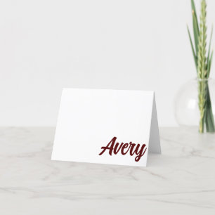 MAROON College Station, TX Personalized Note Card