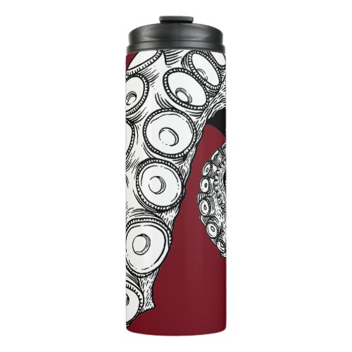 Maroon colored Octopus Tentacle  Thermal Tumbler