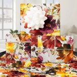 Maroon & Curry Peony Floral Garden Wrapping Paper Sheets<br><div class="desc">A maroon burgundy and yellow curry peony watercolor painted wrapping paper.</div>