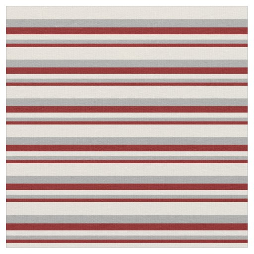 Maroon, Dark Gray & Beige Stripes/Lines Pattern Fabric