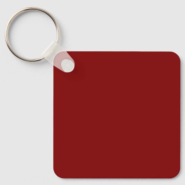 Maroon / Dark Red 800000 Solid Color Design Button Keychain (Front)