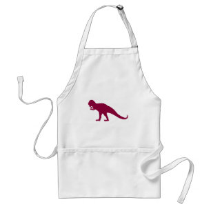 Maroon Dinosaur Adult Apron