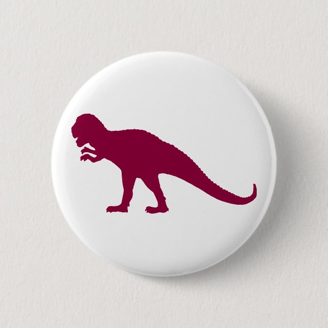 Maroon Dinosaur Button (Front)