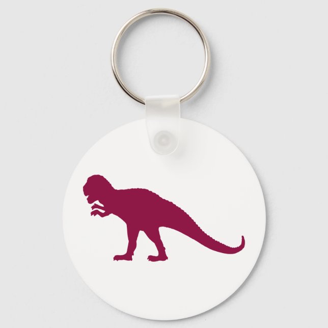 Maroon Dinosaur Keychain (Front)