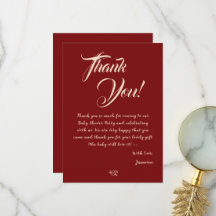 Maroon Elegant Gender Neutral Baby Shower