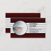maroon faded window business card (Front/Back)