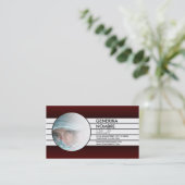 maroon faded window business card (Standing Front)