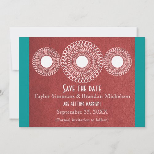 Maroon Far East Elegance Save the Date Invitation