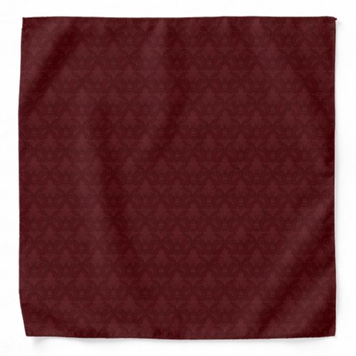 Maroon Fleur_de_lis Pattern Bandana