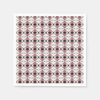 Maroon Floral Pattern Napkins