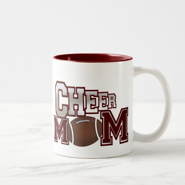 Maroon Football Cheer Mom Mug (Right)