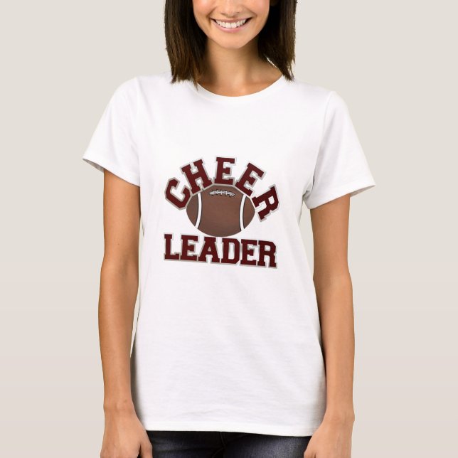 Maroon Football Cheerleader T-Shirt (Front)