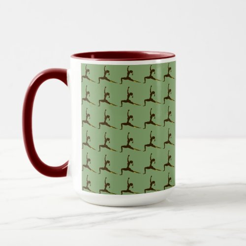 Maroon Fun Yoga Designs Combo Coffee Mug Cup