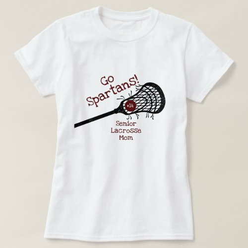 Maroon Go Team Lacrosse Mom T_Shirt