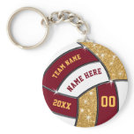 Maroon, Gold and White Cheap Volleyball Souvenirs Keychain Maroon, Gold and White Cheap Volleyball Souvenirs Keychain