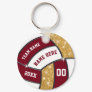 Maroon, Gold and White Cheap Volleyball Souvenirs Keychain