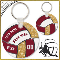 Maroon, Gold and White Cheap Volleyball Souvenirs