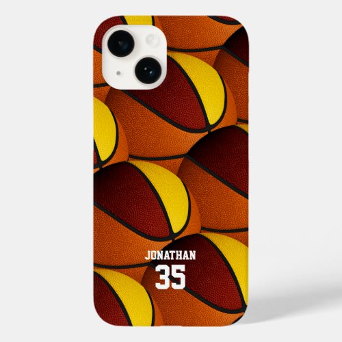 Maroon gold basketball team colors boys girls Case_Mate iPhone 14 case