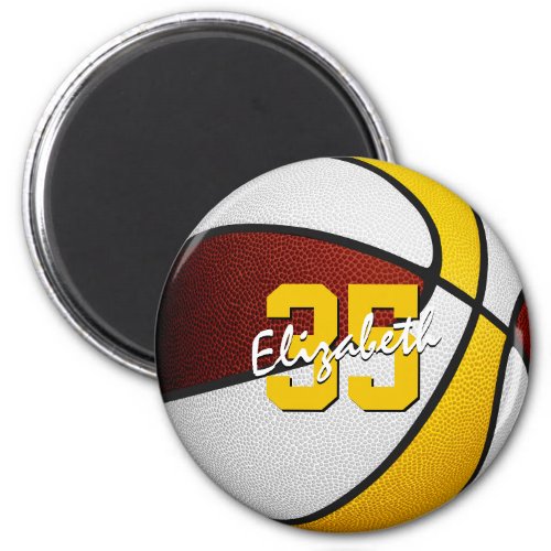 maroon gold basketball team party favors magnet