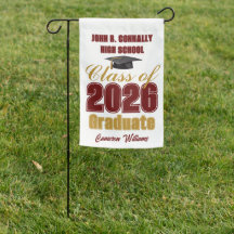 Maroon Gold Class of 2026 Custom Graduation