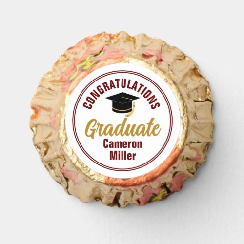 Maroon Gold Congratulations Graduate 2024 Party Reeses Peanut Butter Cups