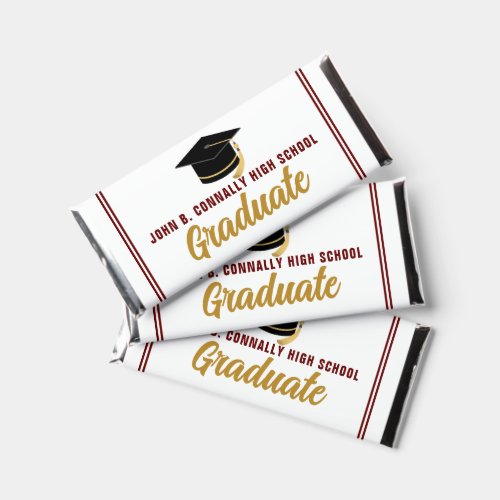 Maroon Gold Congratulations Graduate Cap Party Hershey Bar Favors