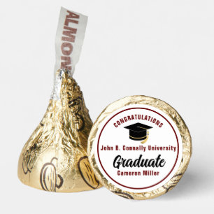Maroon Gold Congratulations Graduate Custom Party Hershey®'s Kisses®