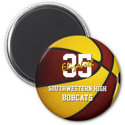 maroon gold kids basketball team colors magnet