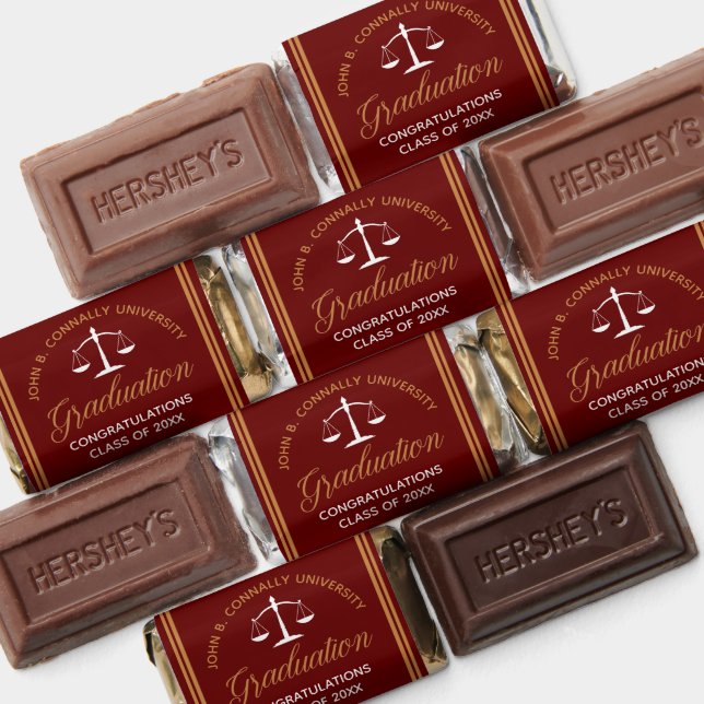 Maroon Gold Law School Attorney Graduation Party Hershey's Miniatures (Assorted)
