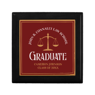 Maroon Gold Law School Personalized Graduation Gift Box