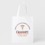 Maroon Gold Medical School Graduation Party Grocery Bag
