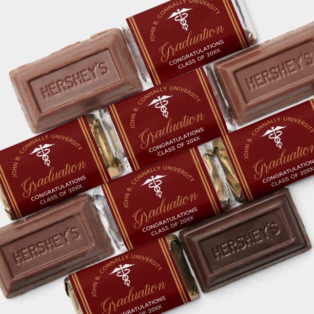 Maroon Gold Medical School Graduation Party Hershey's Miniatures (Assorted)