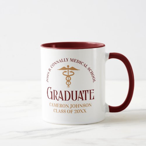 Maroon Gold Medical School Graduation Party Mug