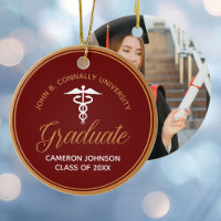 Maroon Gold Medical School Graduation Photo
