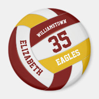 maroon gold school colors team name volleyball