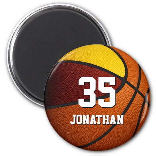 maroon gold sports team colors boys basketball magnet