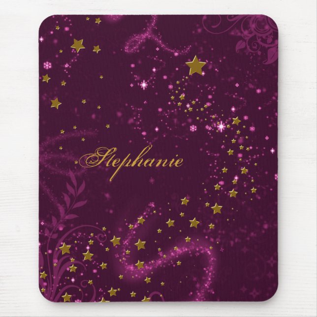 Maroon & Gold Tone Magical Mouse Pad (Front)