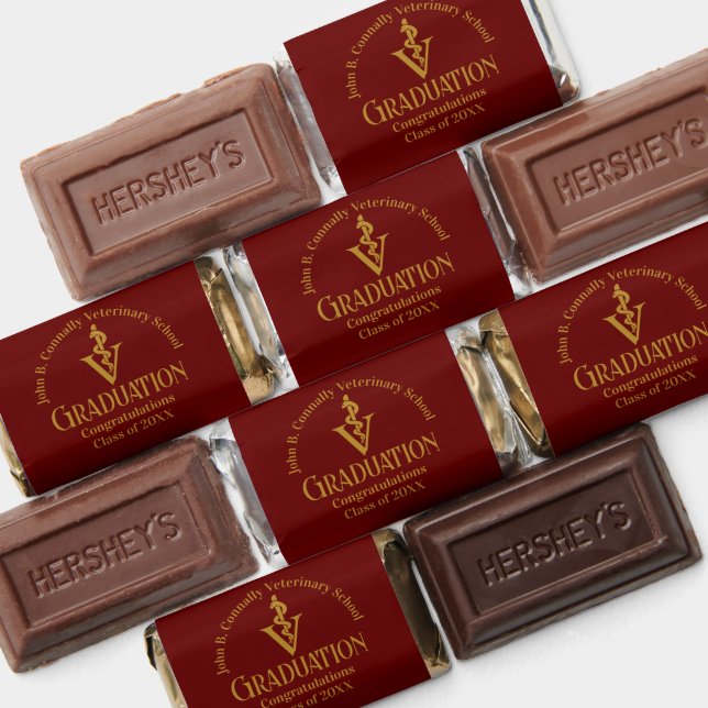 Maroon Gold Veterinary School Graduation Party Hershey's Miniatures (Assorted)