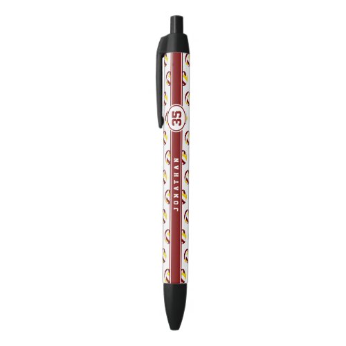 maroon gold volleyball team spirit girls boys name black ink pen