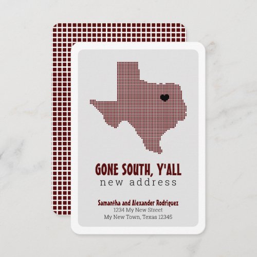 Maroon Gone South YAll Moving Announcement